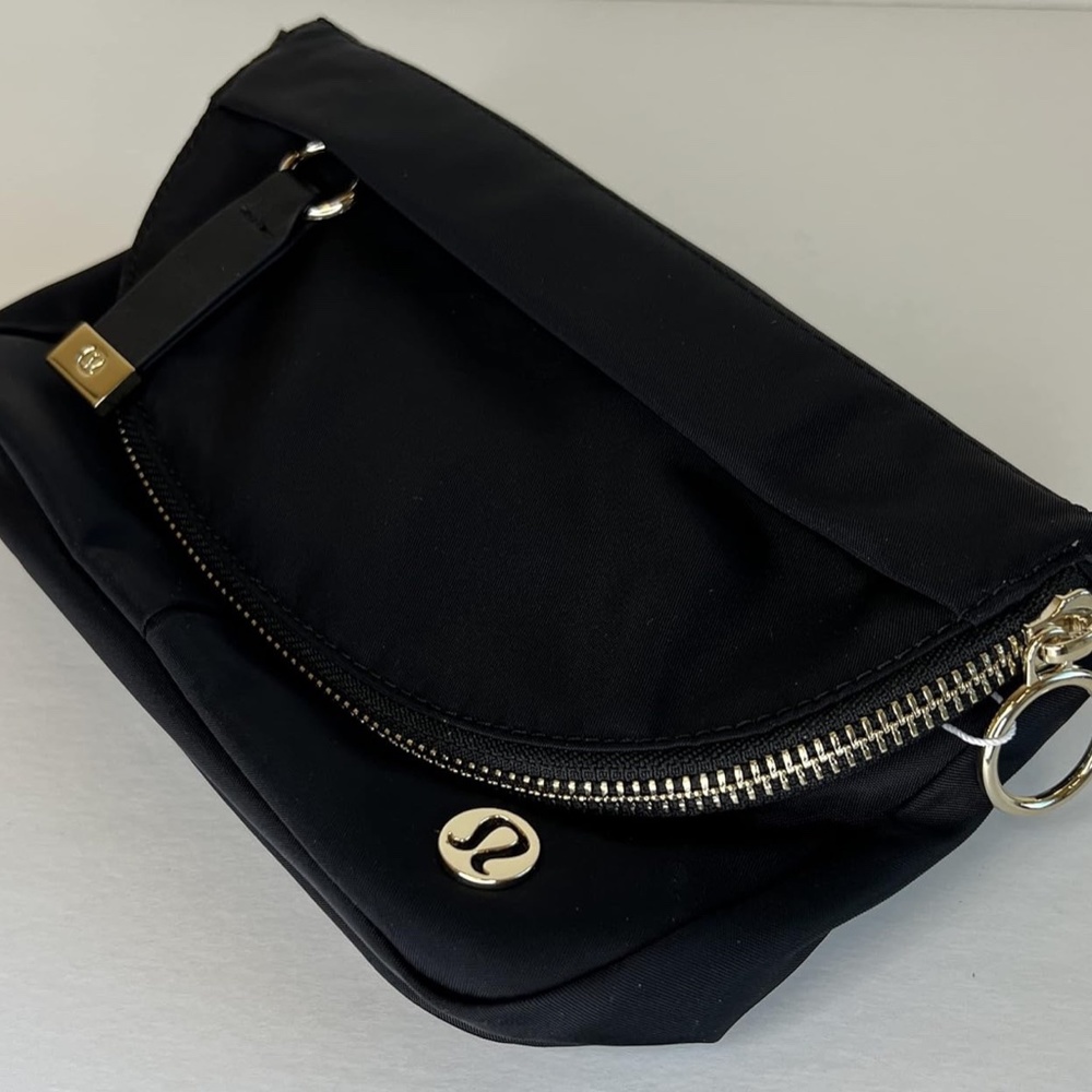 Lululemon All Night Festival Bag 5L Black with Gold Hardware